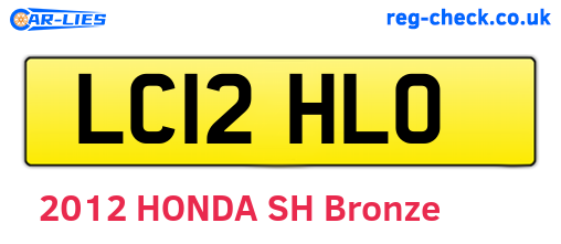 LC12HLO are the vehicle registration plates.
