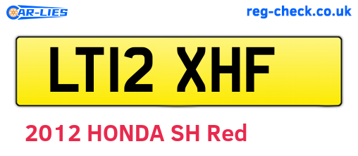 LT12XHF are the vehicle registration plates.