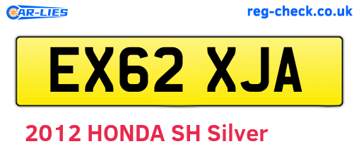 EX62XJA are the vehicle registration plates.