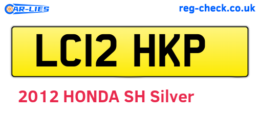 LC12HKP are the vehicle registration plates.