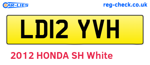 LD12YVH are the vehicle registration plates.