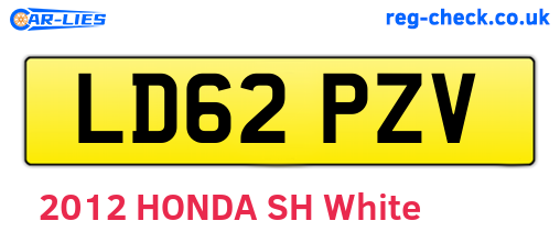 LD62PZV are the vehicle registration plates.