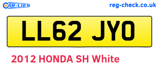 LL62JYO are the vehicle registration plates.