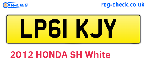 LP61KJY are the vehicle registration plates.