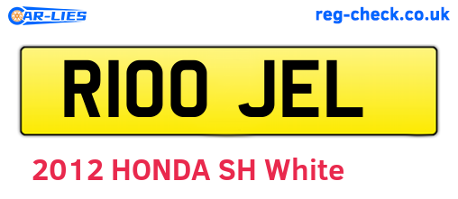 R100JEL are the vehicle registration plates.