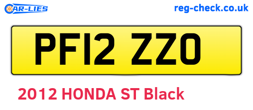 PF12ZZO are the vehicle registration plates.
