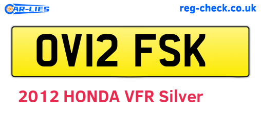 OV12FSK are the vehicle registration plates.
