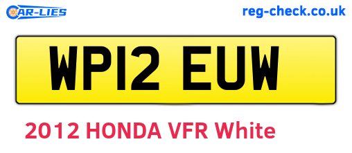 WP12EUW are the vehicle registration plates.