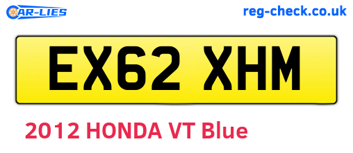 EX62XHM are the vehicle registration plates.