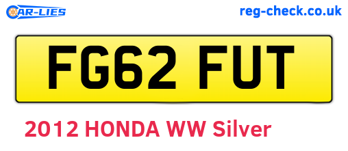 FG62FUT are the vehicle registration plates.