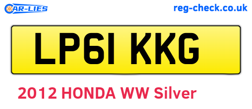 LP61KKG are the vehicle registration plates.