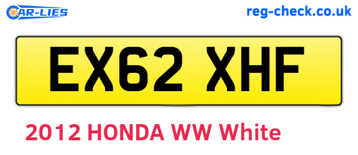 EX62XHF are the vehicle registration plates.