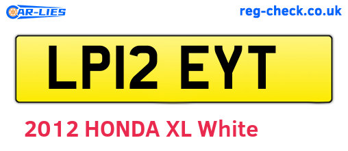 LP12EYT are the vehicle registration plates.