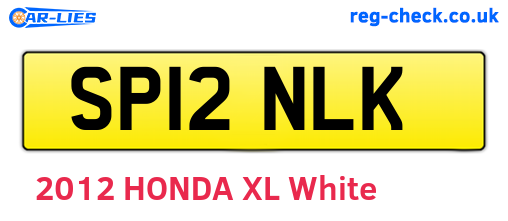 SP12NLK are the vehicle registration plates.