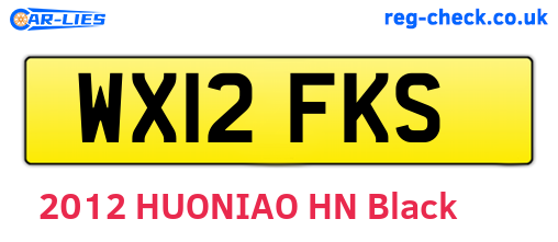 WX12FKS are the vehicle registration plates.