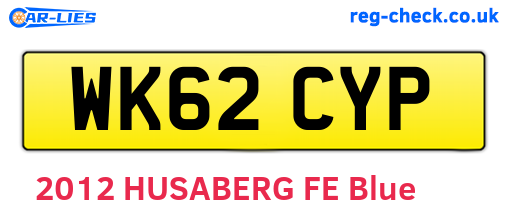WK62CYP are the vehicle registration plates.