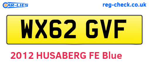 WX62GVF are the vehicle registration plates.