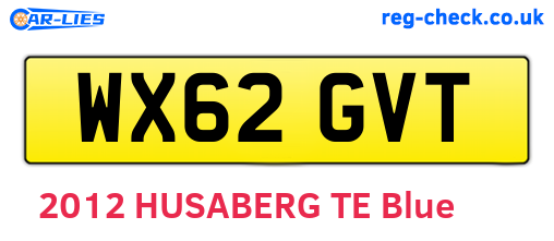 WX62GVT are the vehicle registration plates.