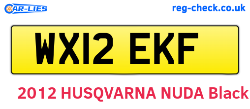 WX12EKF are the vehicle registration plates.