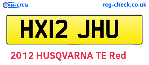 HX12JHU are the vehicle registration plates.