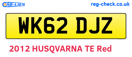 WK62DJZ are the vehicle registration plates.