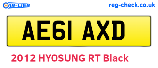 AE61AXD are the vehicle registration plates.