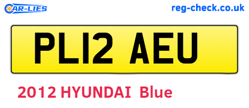 PL12AEU are the vehicle registration plates.