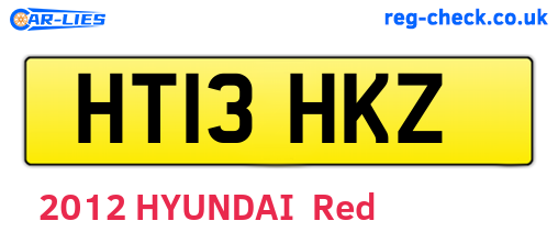 HT13HKZ are the vehicle registration plates.