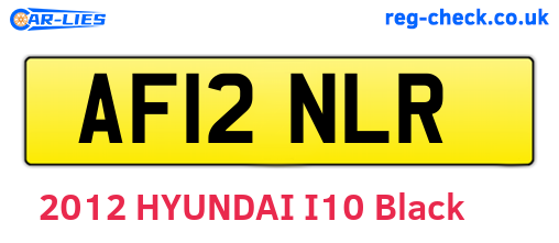 AF12NLR are the vehicle registration plates.