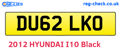 DU62LKO are the vehicle registration plates.