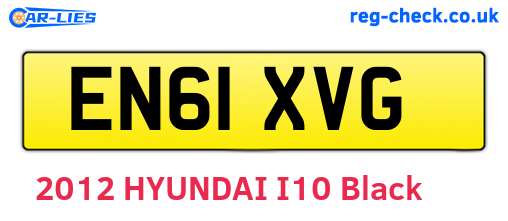EN61XVG are the vehicle registration plates.