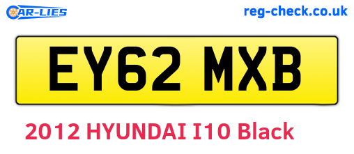 EY62MXB are the vehicle registration plates.