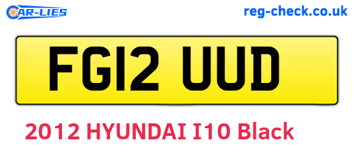 FG12UUD are the vehicle registration plates.