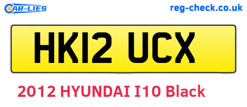 HK12UCX are the vehicle registration plates.