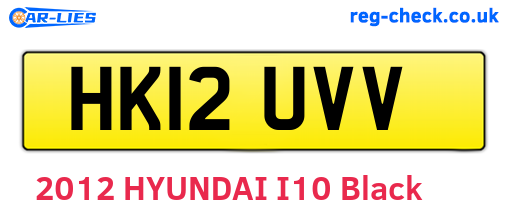 HK12UVV are the vehicle registration plates.