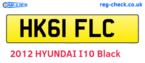 HK61FLC are the vehicle registration plates.