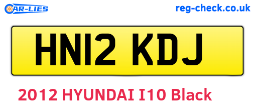 HN12KDJ are the vehicle registration plates.