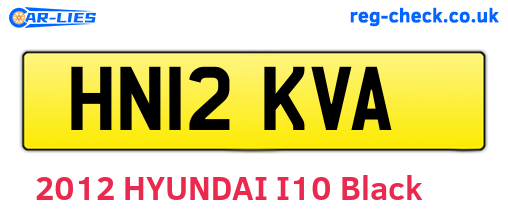 HN12KVA are the vehicle registration plates.