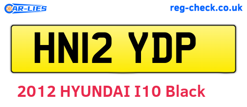 HN12YDP are the vehicle registration plates.
