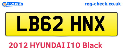LB62HNX are the vehicle registration plates.