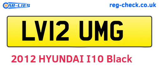 LV12UMG are the vehicle registration plates.