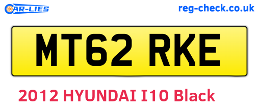MT62RKE are the vehicle registration plates.