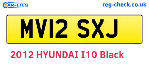 MV12SXJ are the vehicle registration plates.