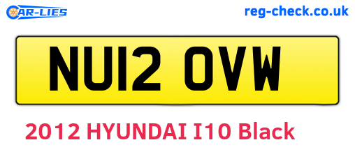 NU12OVW are the vehicle registration plates.