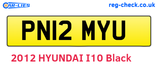 PN12MYU are the vehicle registration plates.