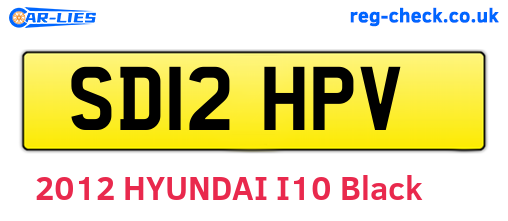 SD12HPV are the vehicle registration plates.