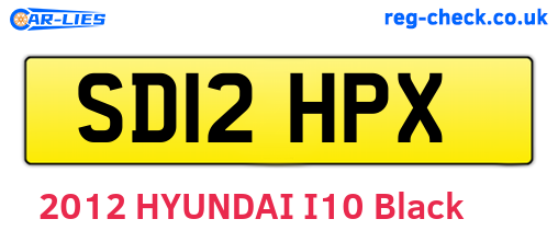 SD12HPX are the vehicle registration plates.