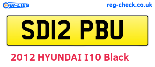 SD12PBU are the vehicle registration plates.