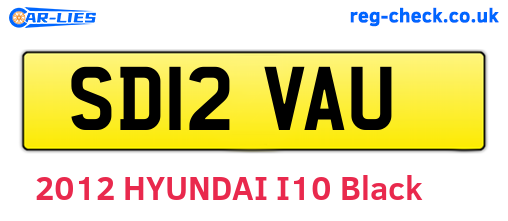 SD12VAU are the vehicle registration plates.