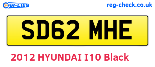 SD62MHE are the vehicle registration plates.